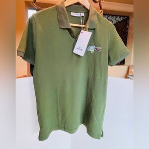 Lacoste Olive Green Polo with gator Logo women’s size small brand new with tags